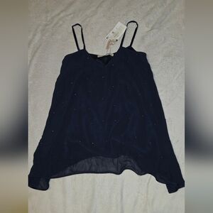 Zara Navy Blue Camisole Top NWT